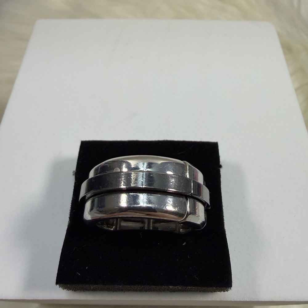 🩷5/$10 PAPARAZZI Men's Stainless Silver Tone Wide Band Ring